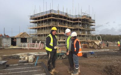B & H Scaffolding working with Bovis Homes
